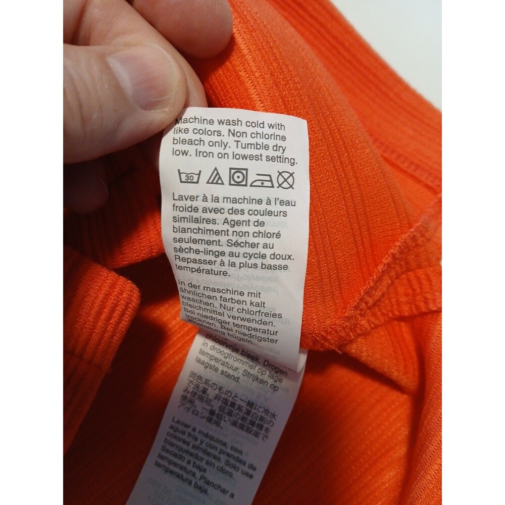 J. Crew Orange Button-Front Ribbed Tank - Picture 12 of 12